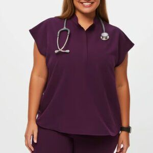 SET: Figs Rafaela Deep Purple Top (XS) and High Waisted Yola Bottoms (M)